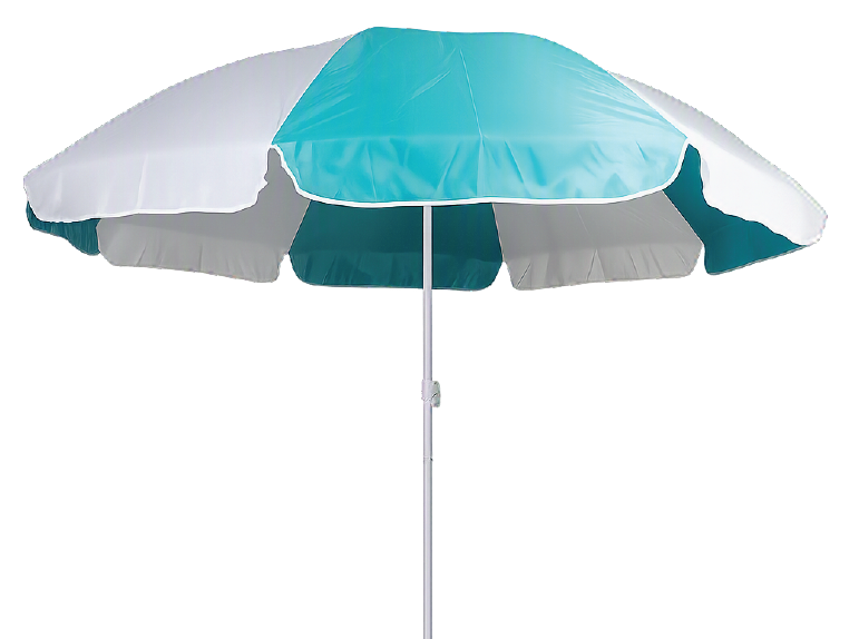 Sky blue white parasol